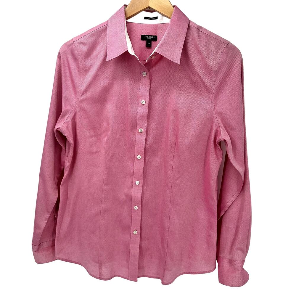 Talbots Rose Button-Down Blouse - image 1
